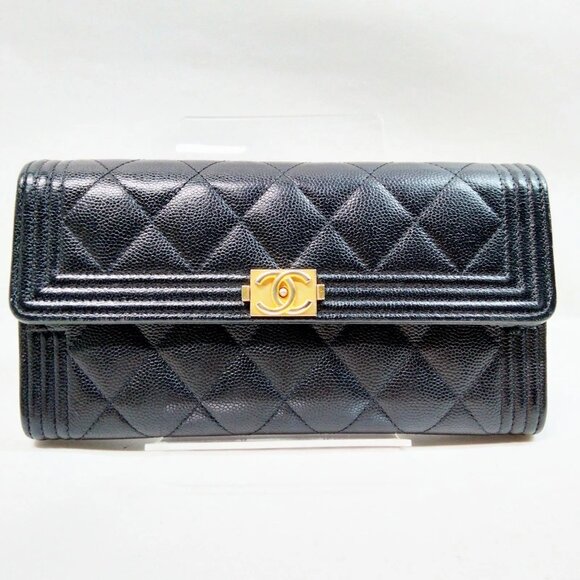 Chanel Black Caviar Skin Wallet mon621-100925 - Picture 1 of 9